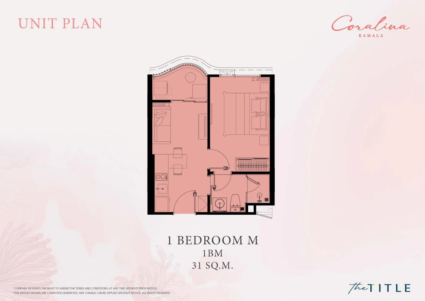 1BR (M) — floor plan