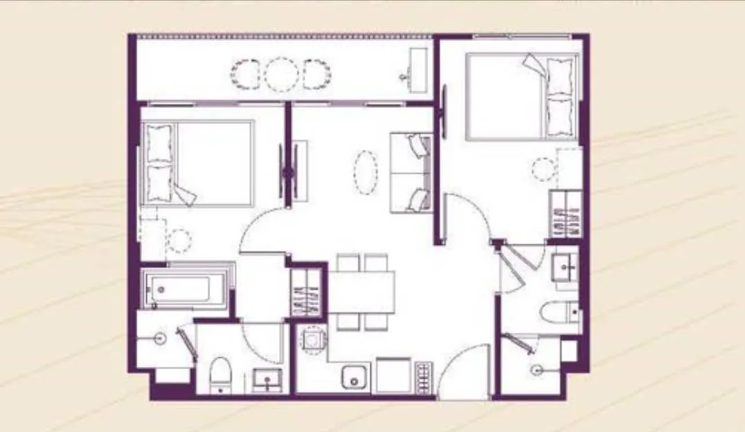 2BR (Garden Court View) Last Unit — floor plan
