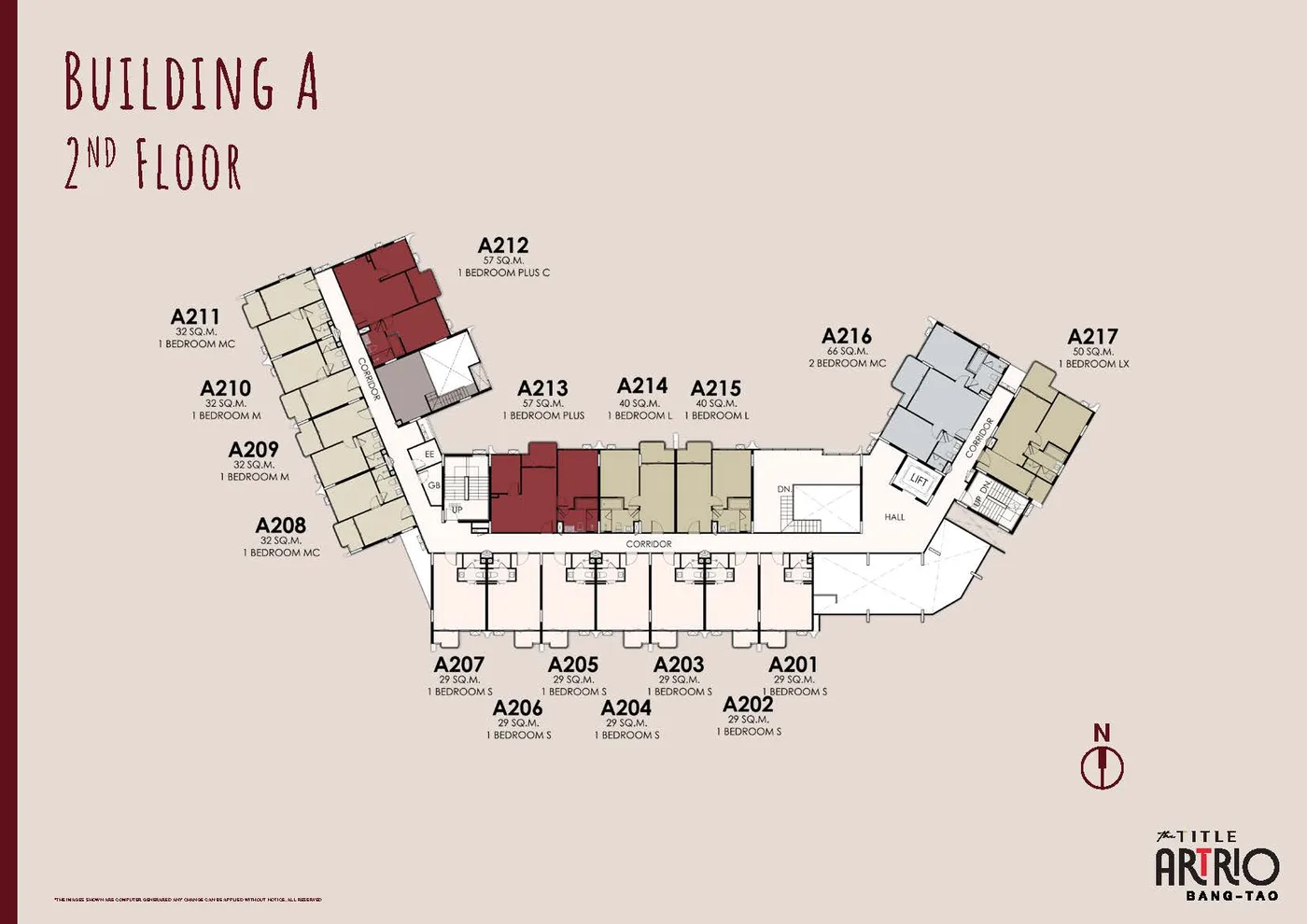 Tao - 1BR - Type S — floor plan