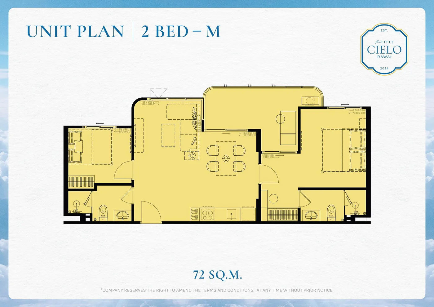 2BR - Type M — floor plan