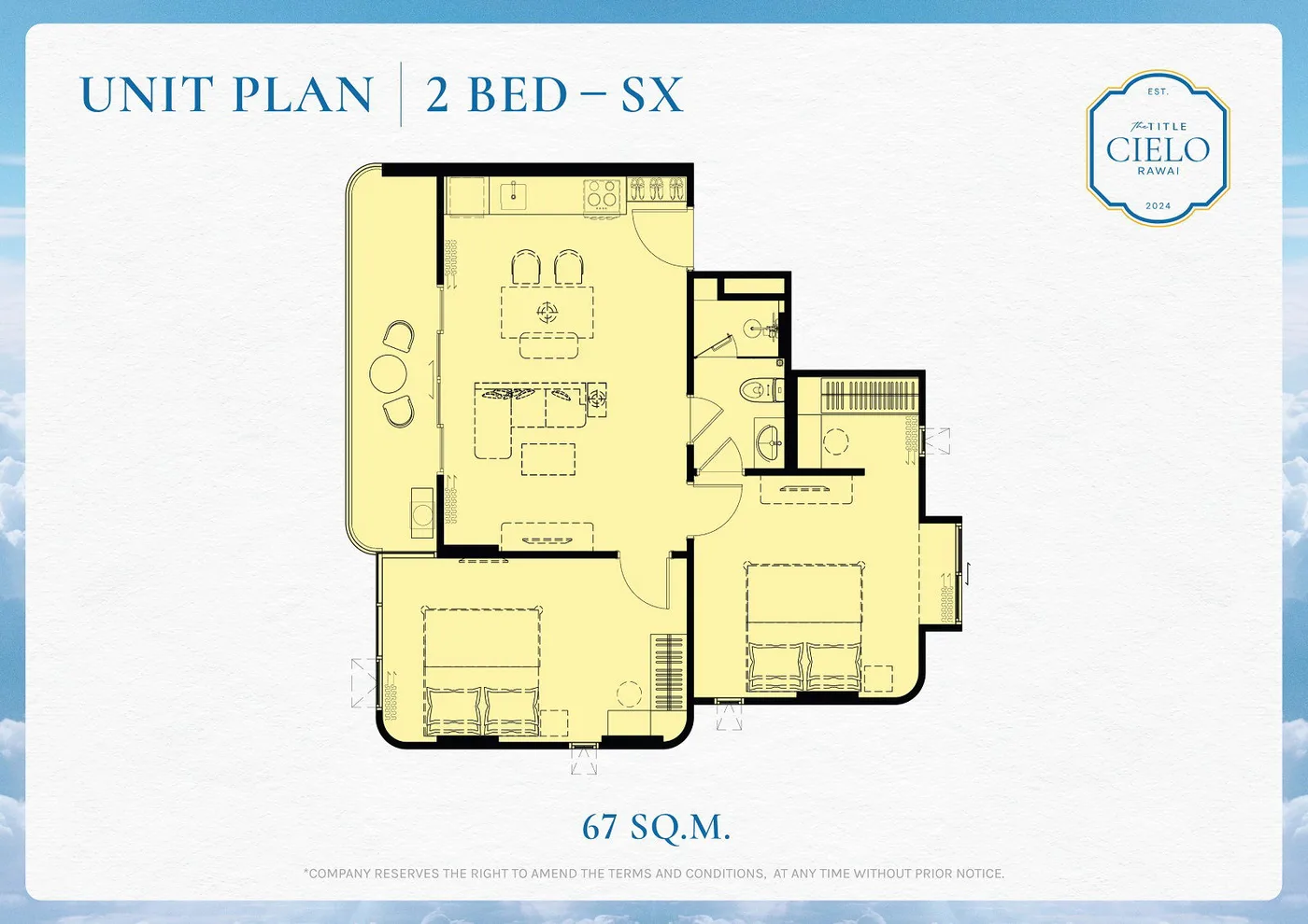 2BR - Type S — floor plan