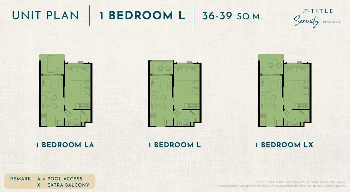 1BR - Type L — floor plan