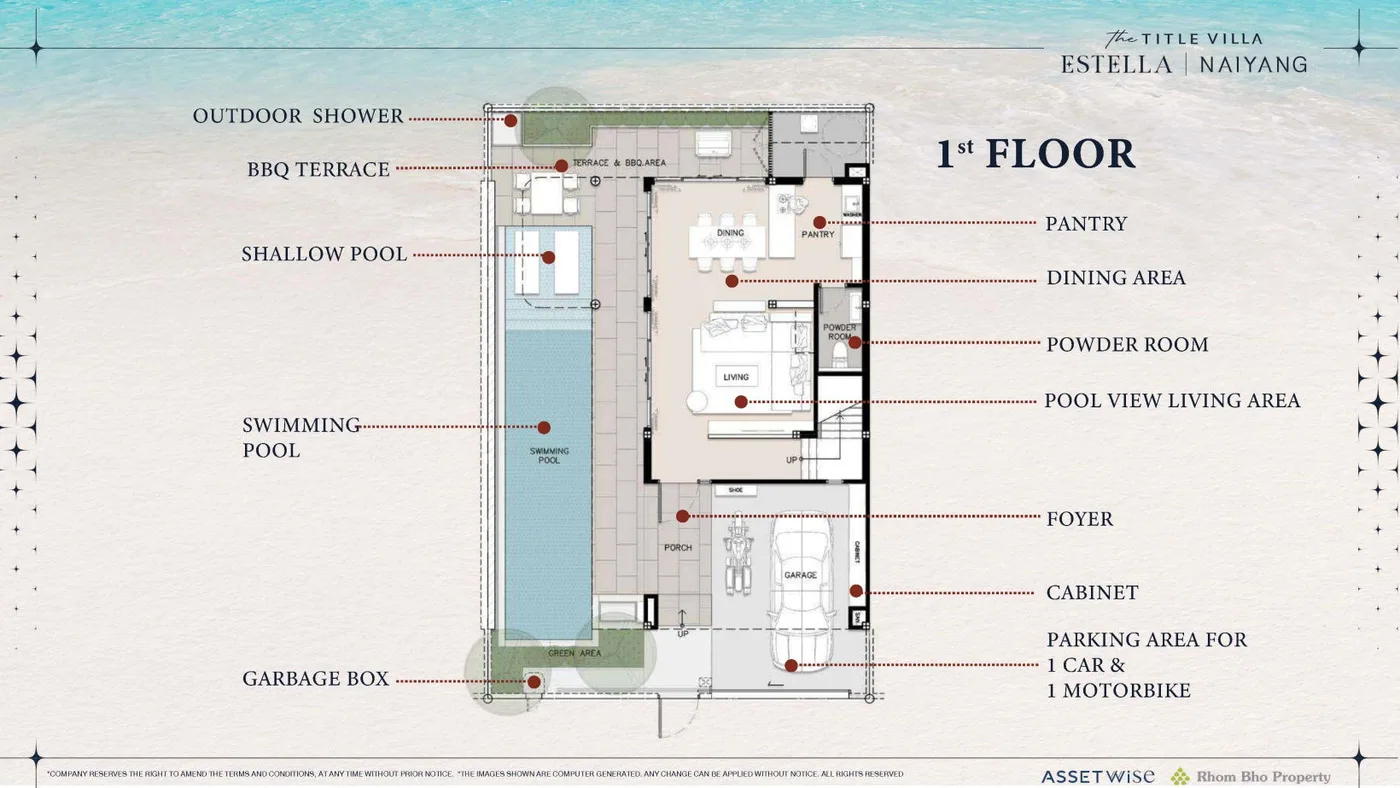 2BR Private Pool Villa — floor plan