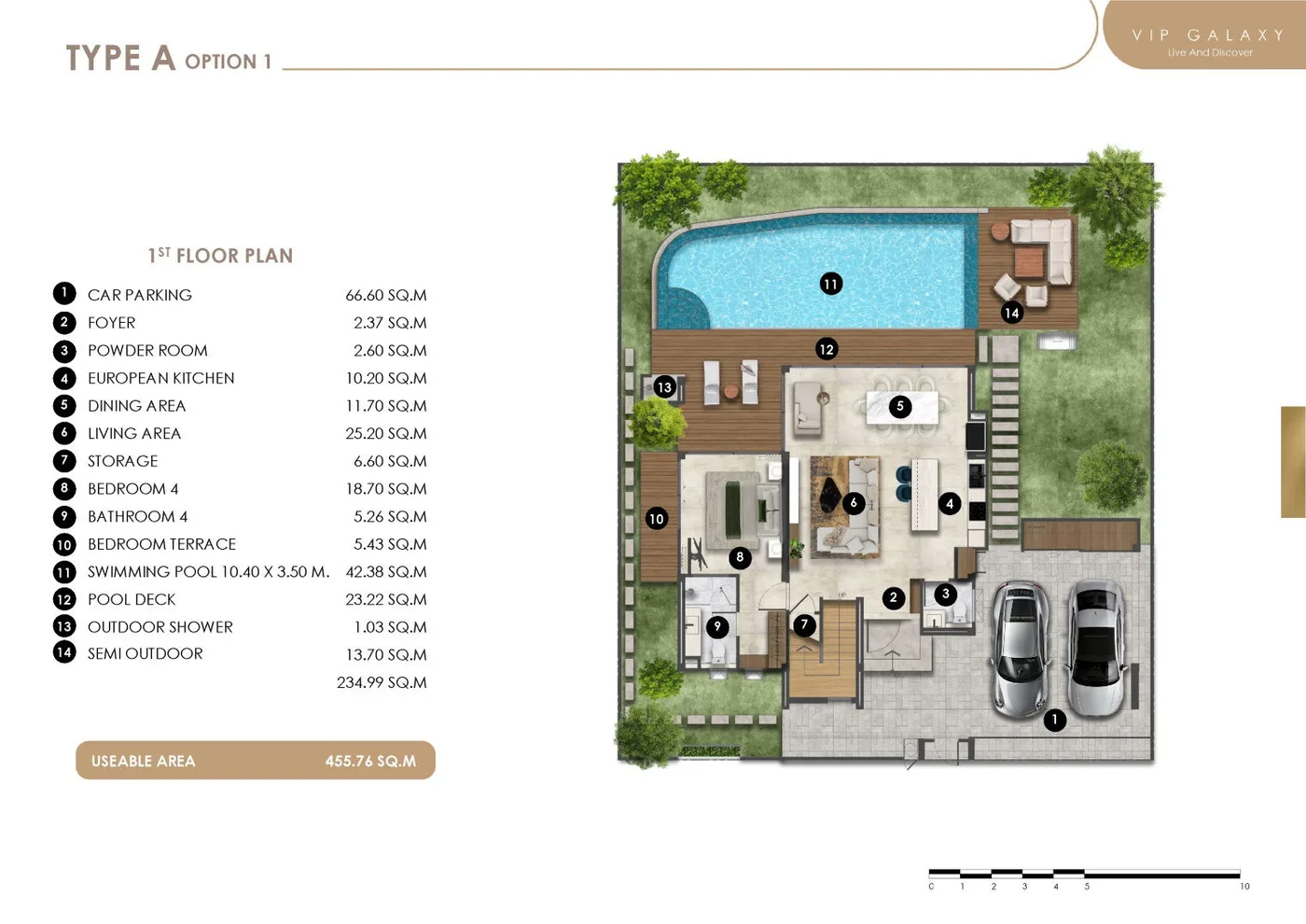 Villa Type A — floor plan