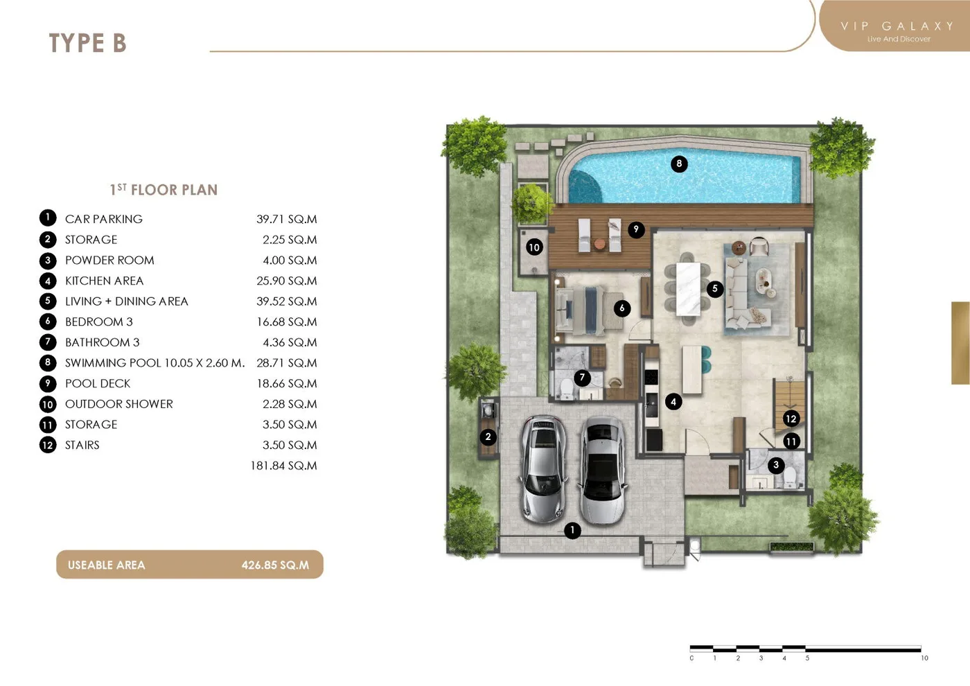 Villa Type B — floor plan